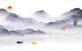 新款 中式清晰山水 TIF分层