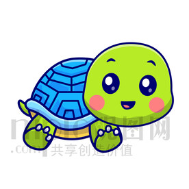 可爱卡通小乌龟