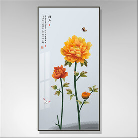 新中式花鸟牡丹国画