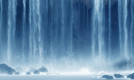 源远流长瀑布山水装饰画