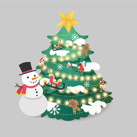 圣诞树装饰灯泡