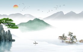 现代 最新山水背景 TIF分层