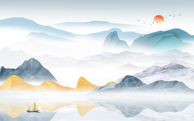 现代 高雅清晰山水 tiF分层