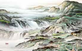 简约 高端中式山水 Tif分层