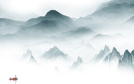 现代 意境电视山水 Tif分层