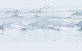 中式水墨画背景墙