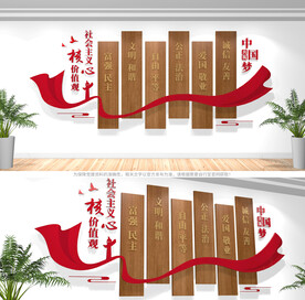 社会主义核心价值观文化墙