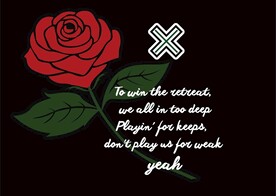 玫瑰花字母设计