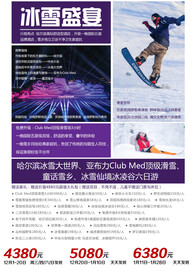 东北冰城雪乡旅游海报展板