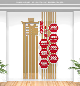 算好人生七笔账竖版廉政文化墙