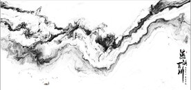 新中式抽象水墨山水风景背景墙