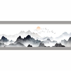 水墨画水彩国画中国风水墨