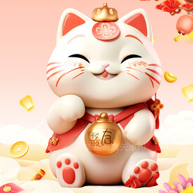 吉祥物招财猫存钱罐