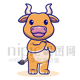 可爱卡通大黄牛