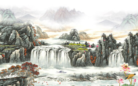 简约 清晰高雅山水 tiF分层