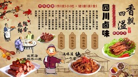 四川卤味背景墙