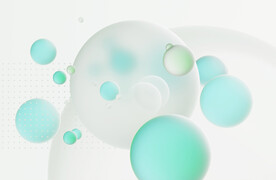 绿色渐变3d泡泡背景