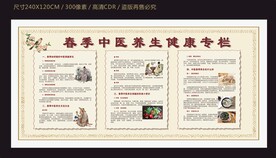 中医春季养生健康宣传栏