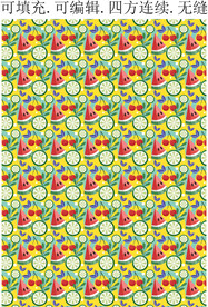 水果图案  夏季水果印花