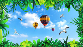 蓝天白云立体画