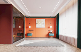 极简现代卧室3D背景墙