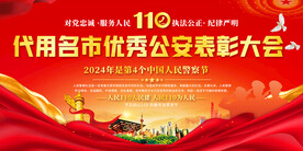 优秀公安表彰大会展板