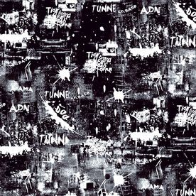 城市风字母泼墨