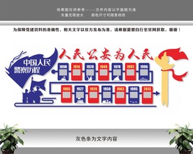 人民公安为人民公安警队文化墙