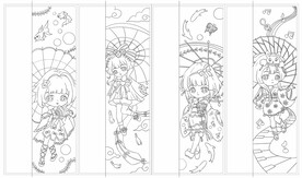 网红儿童卡通涂色本线描