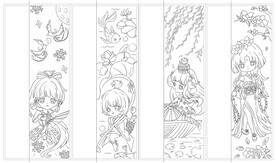 儿童卡通涂色本空白线稿