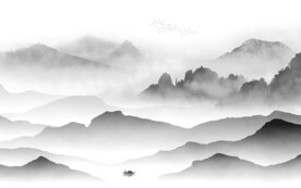 高清 高端中式山水 TiF分层