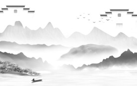 新款 意境中式山水 TiF分层