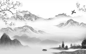 电视 清晰中式山水 TiF分层