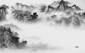 高端 清晰中式山水 TiF分层