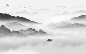 大气 清晰中式山水 TiF分层