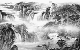 新款 中式高端山水 tif分层