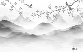 爆款 中式高端山水 tif分层