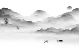 最新 灰色高雅山水 TiF分层