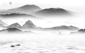 新款 灰色新品山水 TiF分层