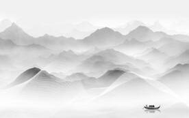 别墅 最新灰色山水 TiF分层