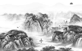 人气 最新灰色山水 TiF分层