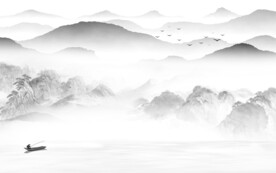 大气 奢雅灰山水画 TiF分层