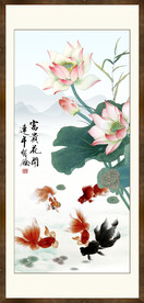 咏荷鱼趣