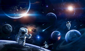 宇宙星球太空卫星宇航员航天背景