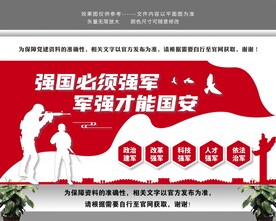 强国必须强军军队强军兴军文化墙