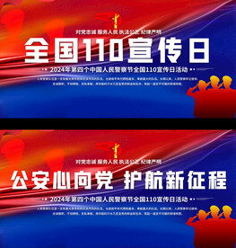 全国110宣传日展板