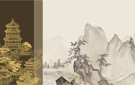 新中式古典山水画图片
