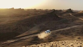 汽车沙漠戈壁试驾直播朋友圈视频