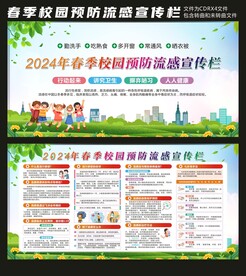 春季校园预防流感健康教育宣传栏