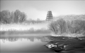 中式意境山水壁画